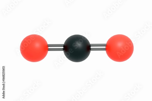 3D Illustration Carbon Dioxide 3D Model CO2 White Background