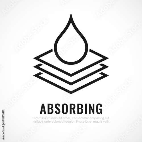 Absorbing paper vector icon