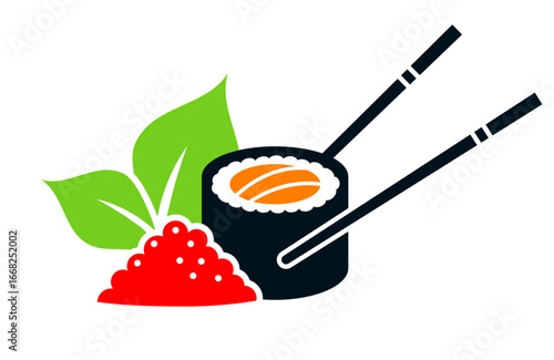 Sushi Japanese food vector cartoon