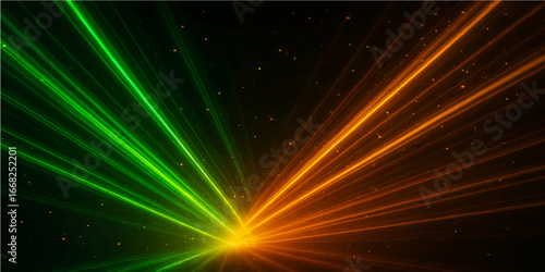 Abstract colourful light background with glowing rays and bright effects
