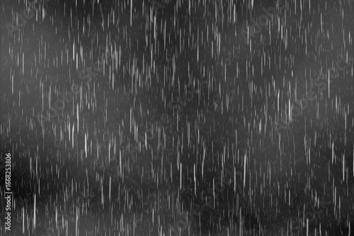 Heavy Rain Drop Effect, Weather Background, Vertical Water Streak Rain Overlay, Black and White Rain Downpour Texture