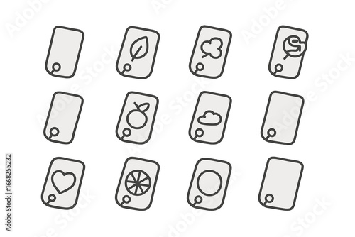Spring Wedding Palettes. Outline icon set of spring wedding color palettes: blush swatch, mint green, dusty