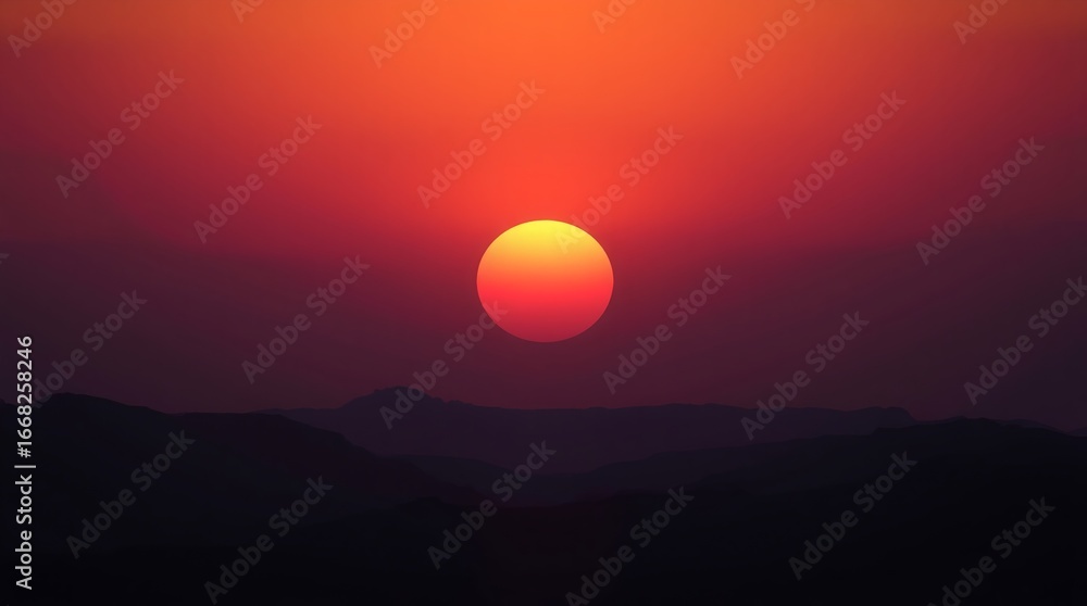 Obraz premium Golden Hour Cinematic Gradient Sunset YouTube Background