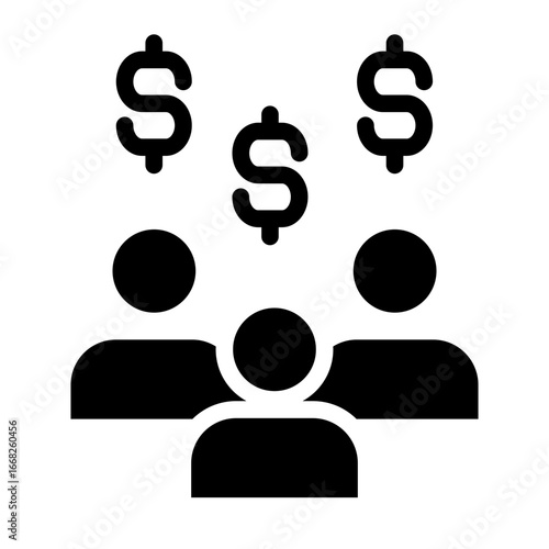 Stakeholder Glyph Icon - Money Team