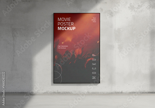 Realistic Movie Poster Mockup Template