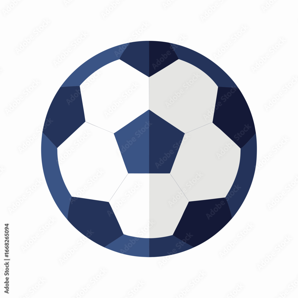 Fototapeta premium Clean Flat Vector Icon of a Soccer Ball