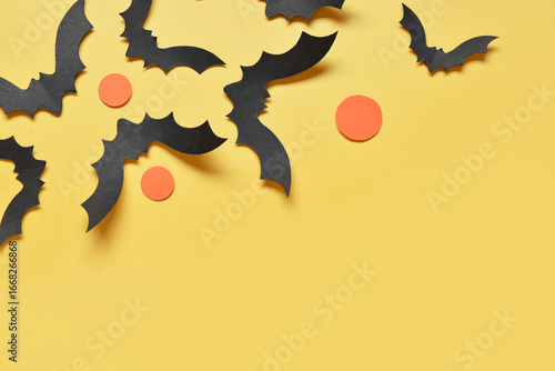 Paper bats for Halloween pa...