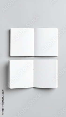 Wallpaper Mural Two open square books displayed on light background Torontodigital.ca