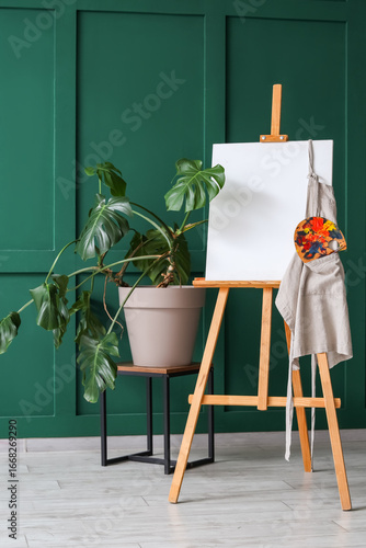 Artist's studio setup with ...
