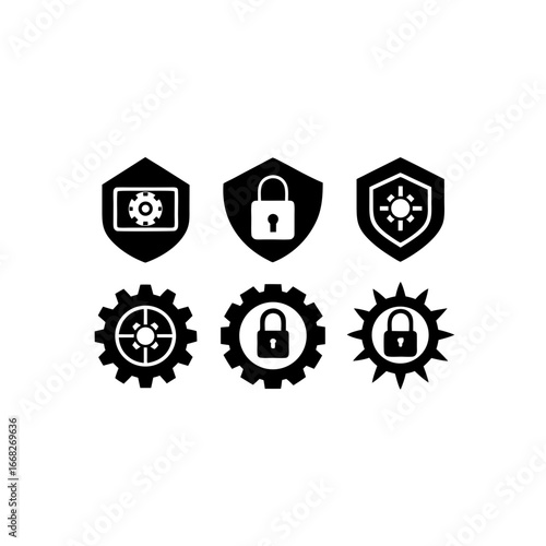 6 different automated safety shutdown hub silhouet