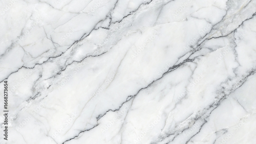 Obraz premium White Marble Texture with Gray Veins Natural Stone Surface background