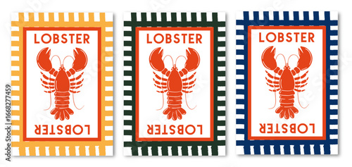 SET OF DOLCE VITA LOBSTER POSTERS