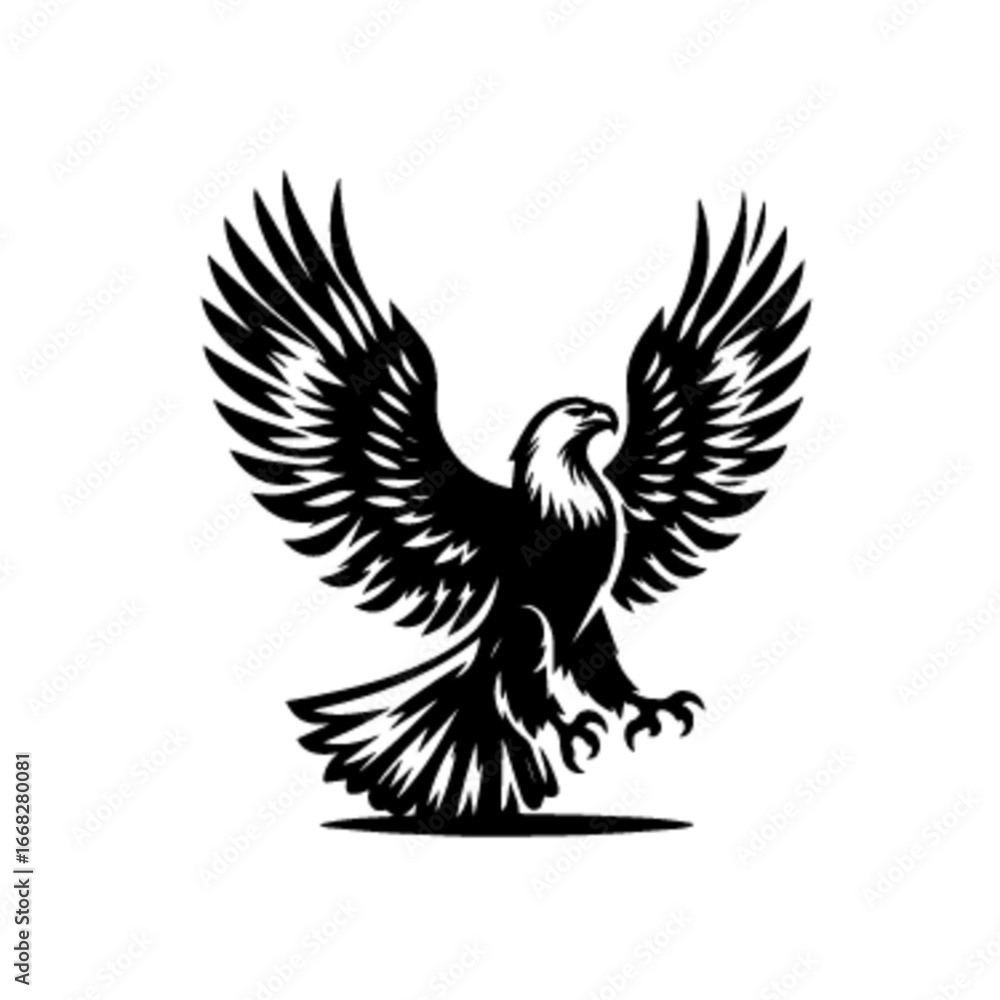 Obraz premium Majestic Soaring Eagle Vector Illustration