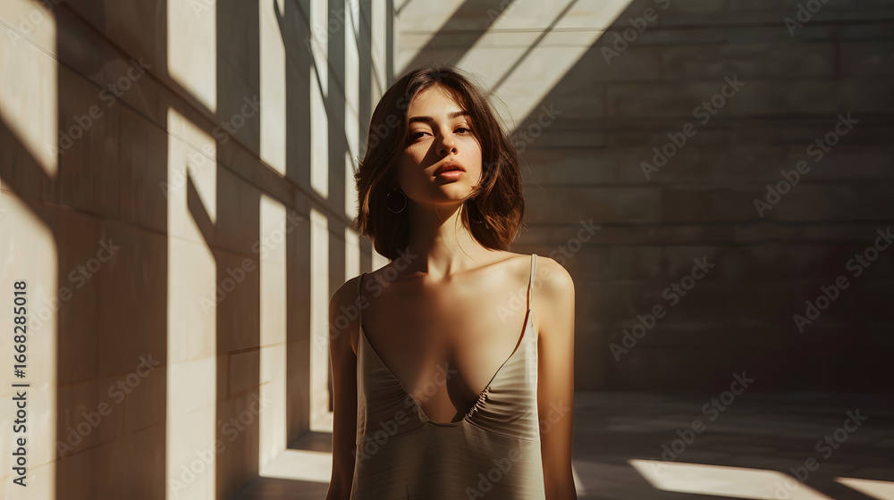 Fototapeta premium fashion dress mockup female model