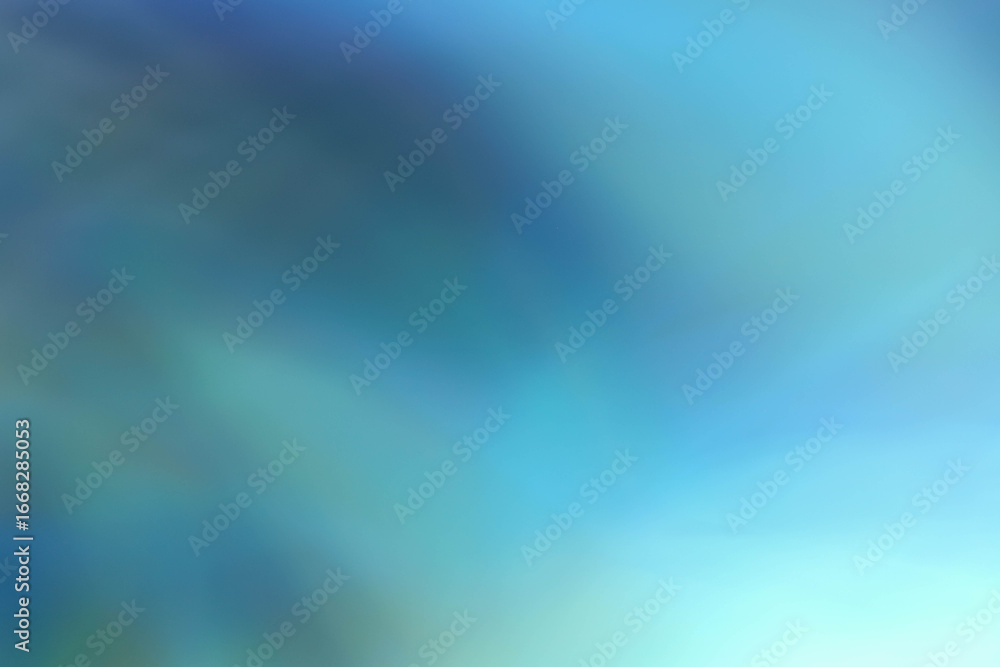 Fototapeta premium Light blue turquoise colorful abstract background with white cloudy soft texture for creative design