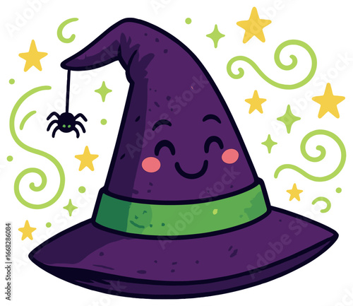 Magical witch's hat vector for halloween celebrations: enchanting designs & mystical symbols