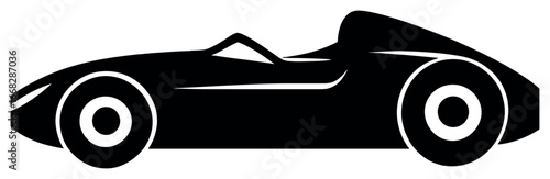 Silhouette of speedy racing car | simple vector design for automotive enthusiasts