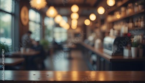 Wallpaper Mural Cozy Coffee Shop Blur: Vintage Bokeh Background Perfect for Warm and Relaxed Atmosphere Designs Torontodigital.ca