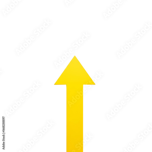 Yellow Arrow Pointing Upward Success Growth Progress Achievement Business Direction Positive Trend Concept