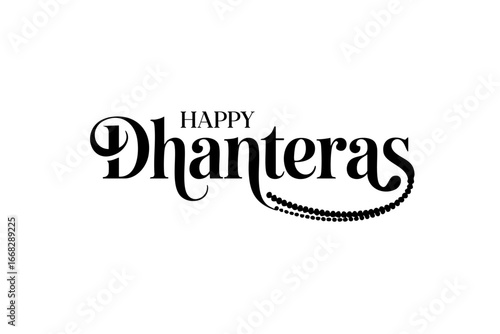 Happy Dhanteras festive typography