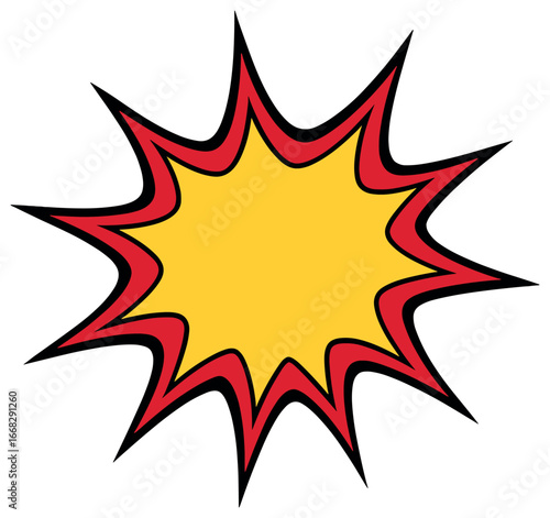 Dynamic comic explosion vector | vibrant pop art burst | cartoon blast design for comics