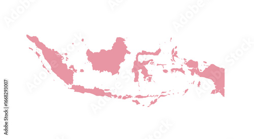 Detailed map outline of Indonesia for travel guides and geographical studies in modern design