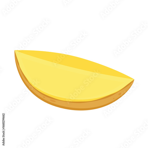 Baked potato with melted butter and herbs. Vector illustration cartoon flat icon isolated on white. Potato roasted.