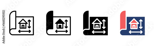Blueprint icon sheet multiple style collection