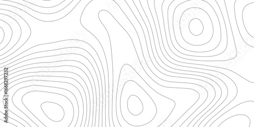 Abstract White Paper Texture Map Illustration with Topographic Elevation Contour Lines Wavy Terrain Curves Geographic Background and Modern Minimal Design
