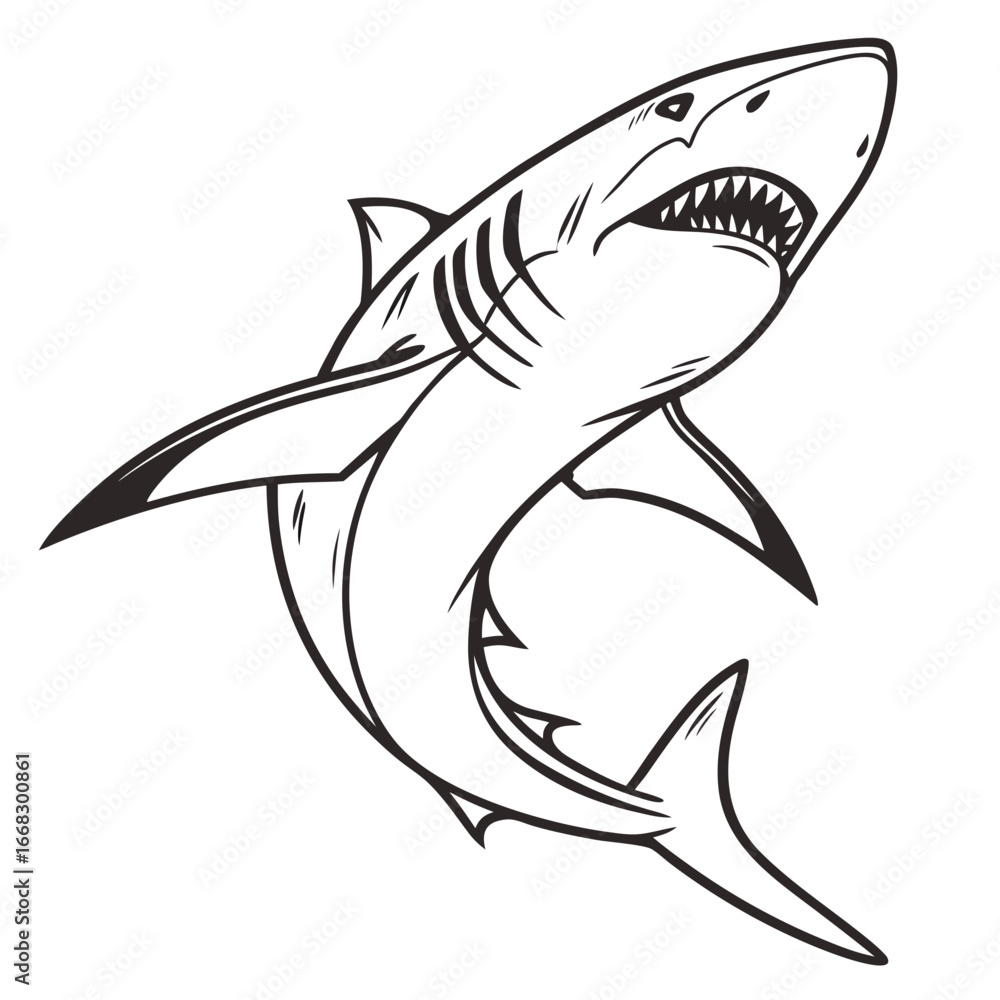 Obraz premium shark vector illustration