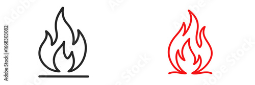 Fire symbol in vector illustration for digital design projects