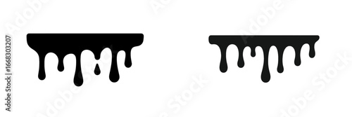 Dripping black paint vector illustration for creative projects
