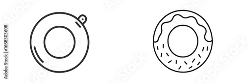 Two donut styles illustrated on a white background