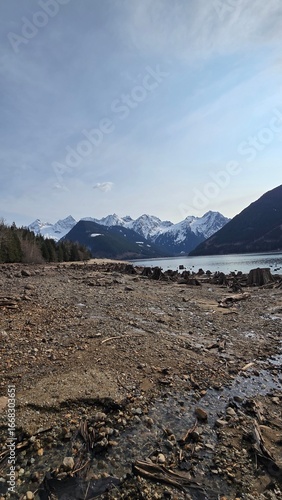mountain landscape with blue sky