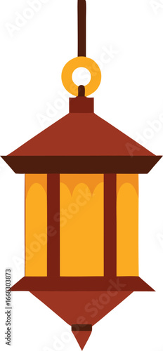 Decorative hanging lantern vector illustration scalable graphic for ramadan celebrations