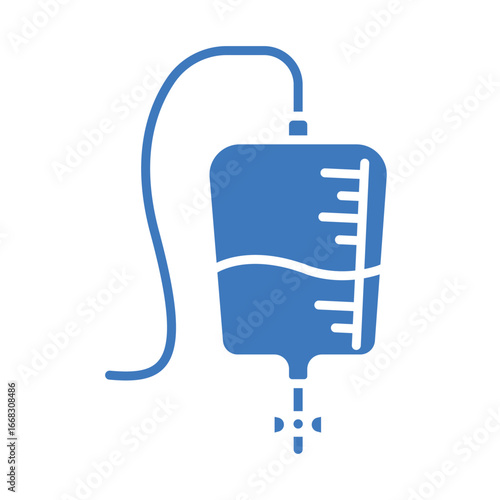 Catheter color flat icon for digital and print projects.PFAS product