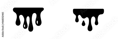 Dripping black paint vector design for creative projects