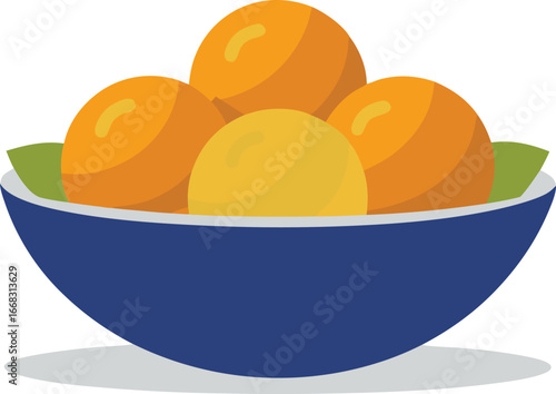 Traditional indian laddu sweet delicacy vector illustration food icon