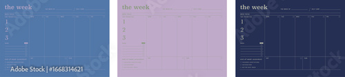 (Dreamer) the week  planner printable personal planner page templates. Organizer & Schedule Planner.