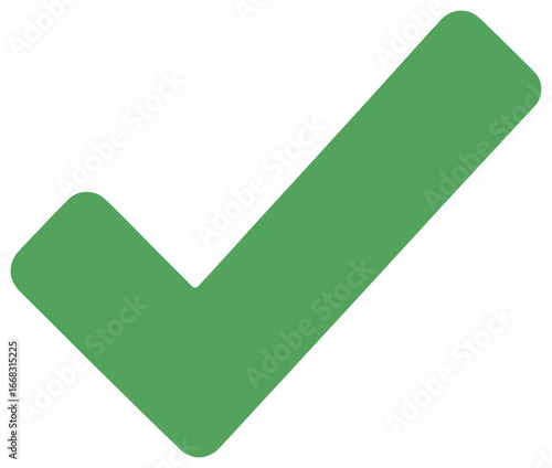 Checkmark vector: green approval symbol for success, confirmation, and validation
