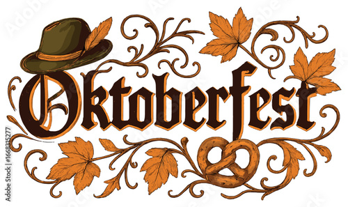 Oktoberfest celebration vector: festive autumn design with traditional elements and symbols