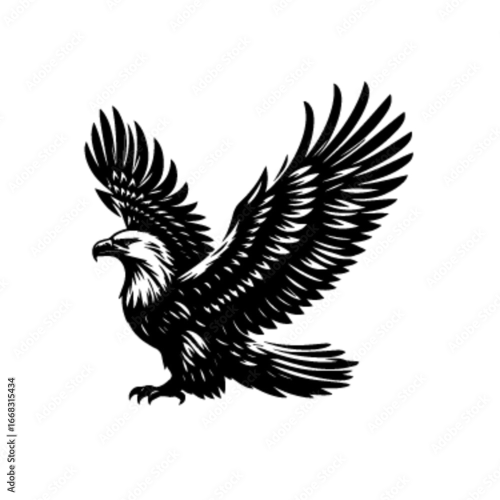 Obraz premium Heroic Majestic Eagle Vector Illustration