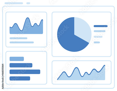 Interactive analytics dashboard vector: data visualization & infographics for business insights