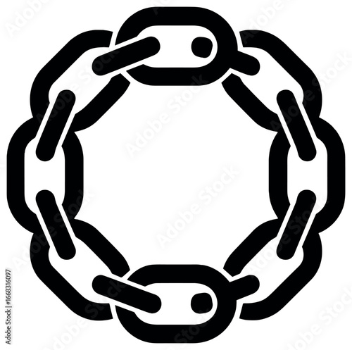 Unity concept vector: chain symbolizing strength, connection, togetherness for international day of peace