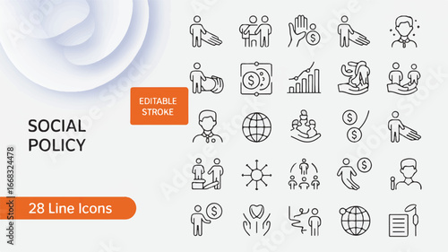 Social Policy A Clean Vector Graphic Displaying a Grid