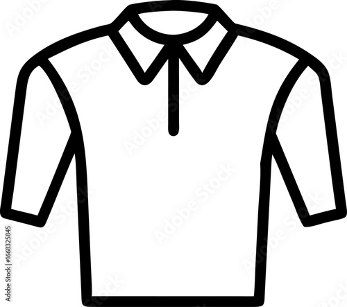 shirt vector icon on white or transparent background. Fashion or fashion design icons items for fashion designer. Stroke icon collections. Editable Stroke icon collection.
