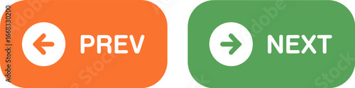Previous next buttons ui design web navigation interface app