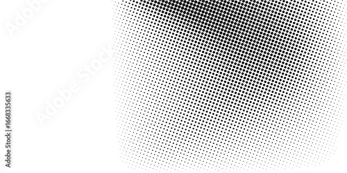 Grunge halftone gradient texture. Fading grit noise background. Sandy gritty wallpaper. Retro pixelated backdrop. Black and white anime or manga comic overlay. eps10