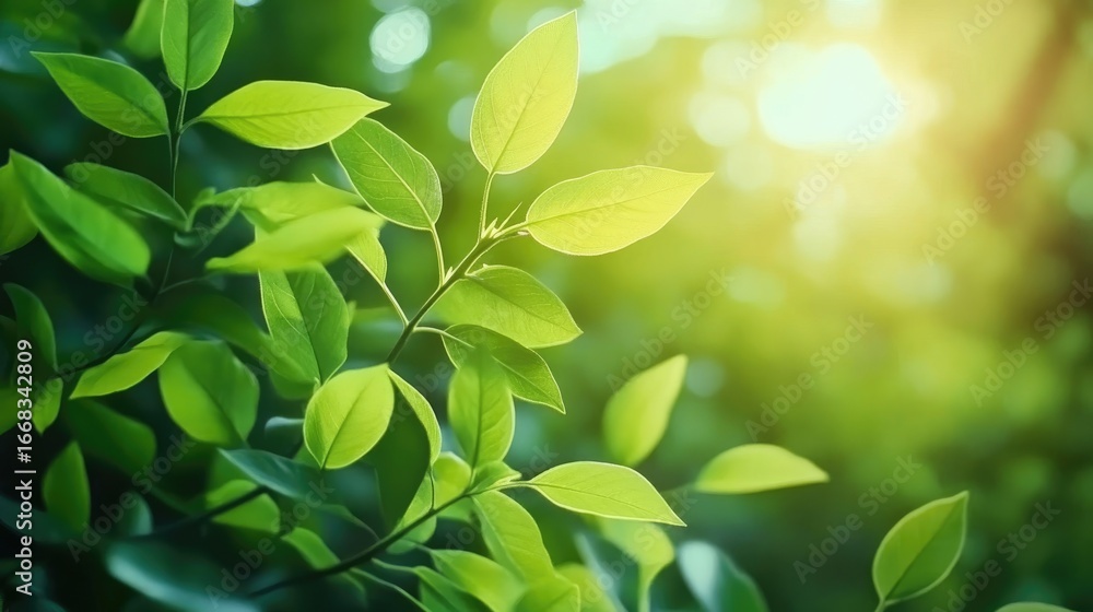 Naklejka premium Nature of green leaf. environment ecology greenery wallpaper