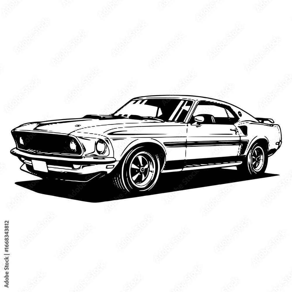 Fototapeta premium black sports car